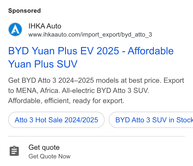 BYD Atto 3/Yuan Plus EV